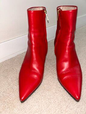 Cavallini red leather boots